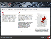 Tablet Screenshot of precisioncredentialing.com